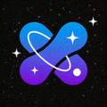 星空体育官方网站Logo - 橙色星球与深蓝色星空背景